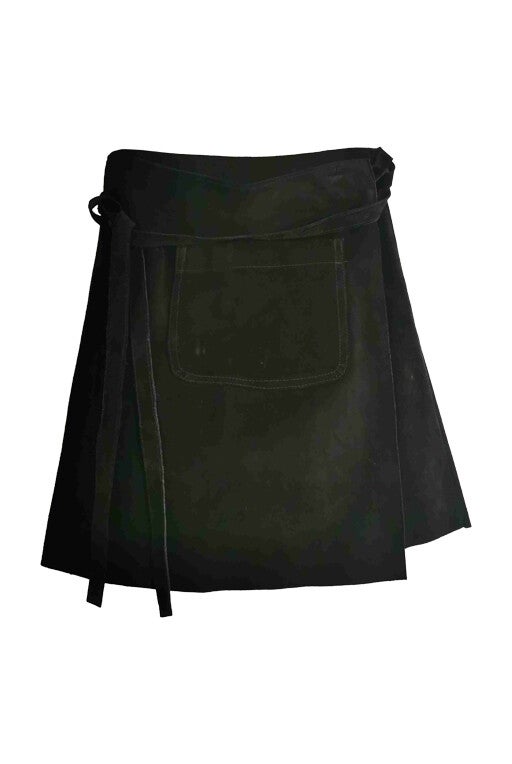 Suede wrap skirt