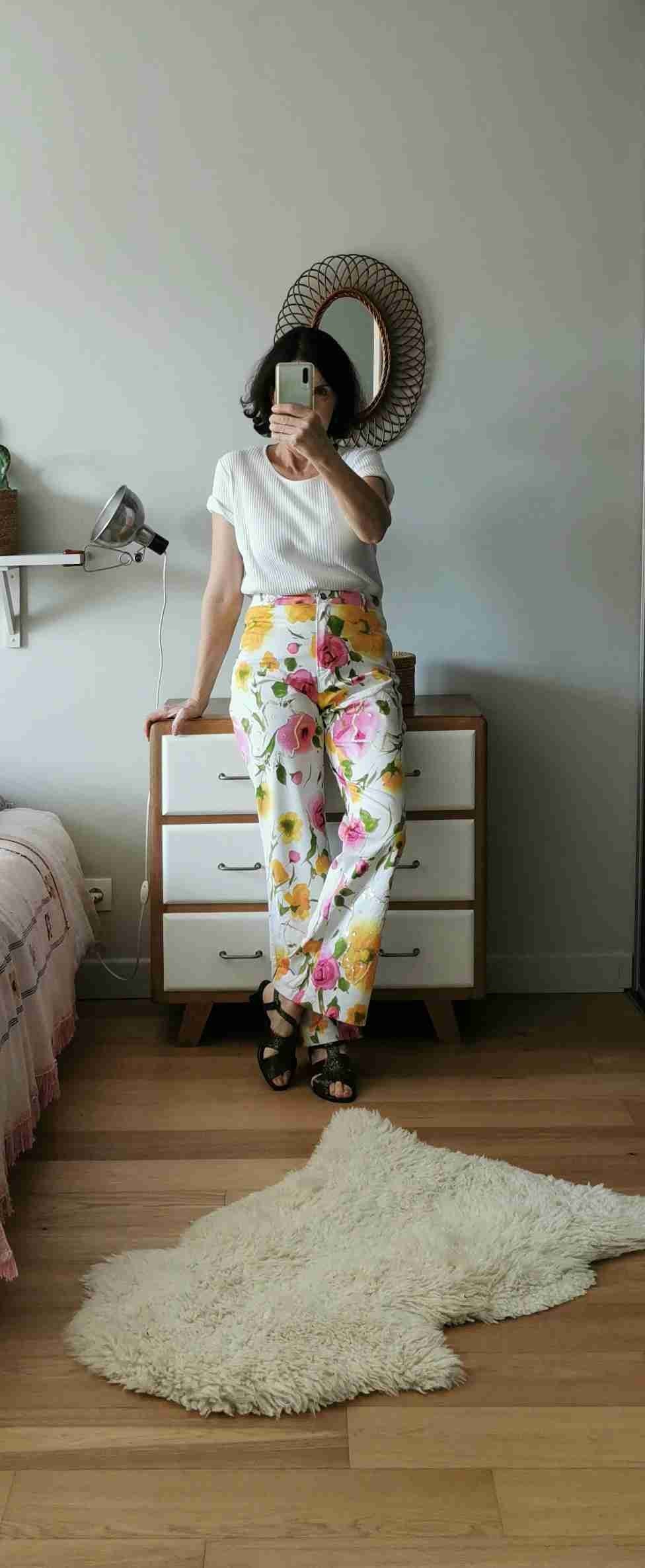 Pantalon flare à sequins