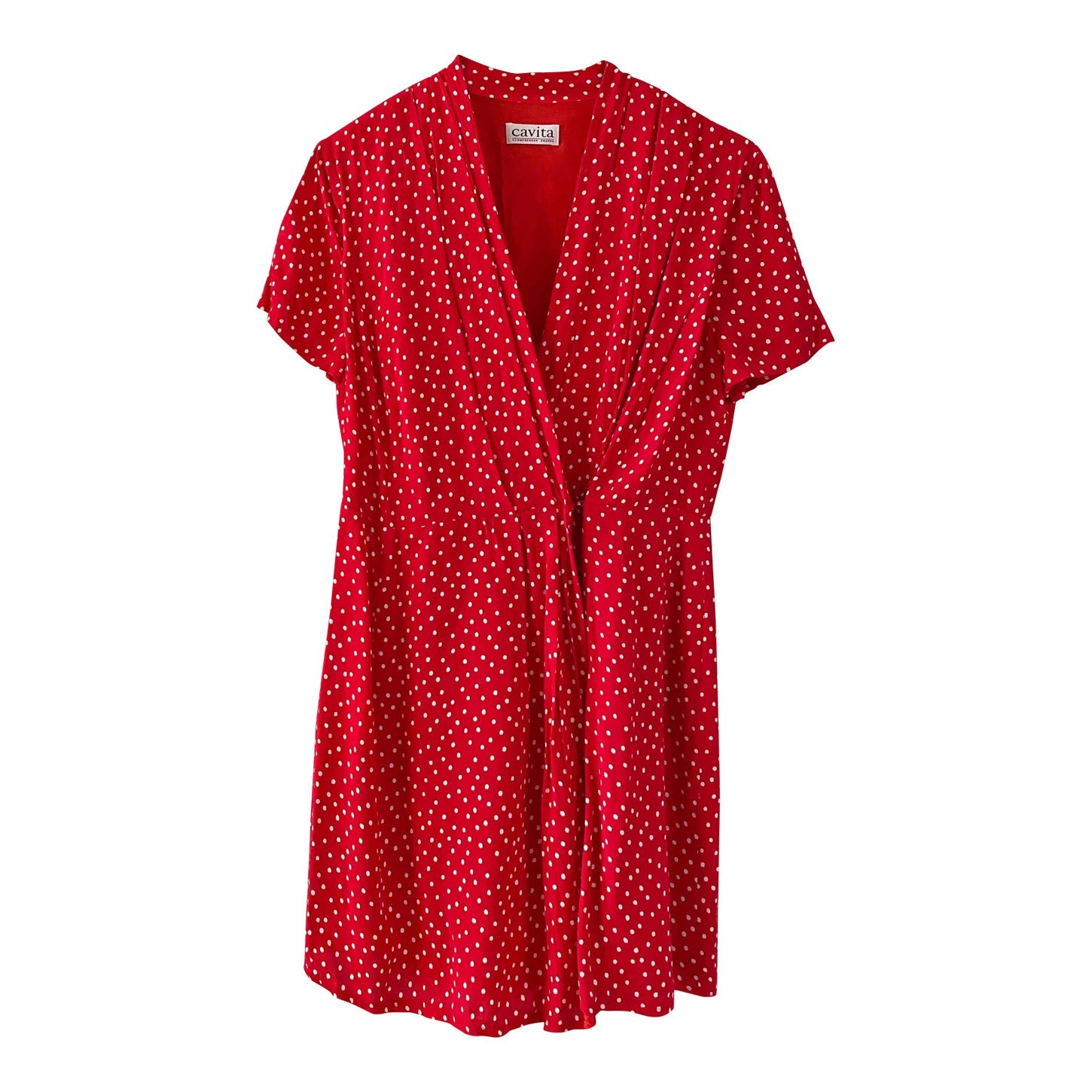 Polka dot wrap dress