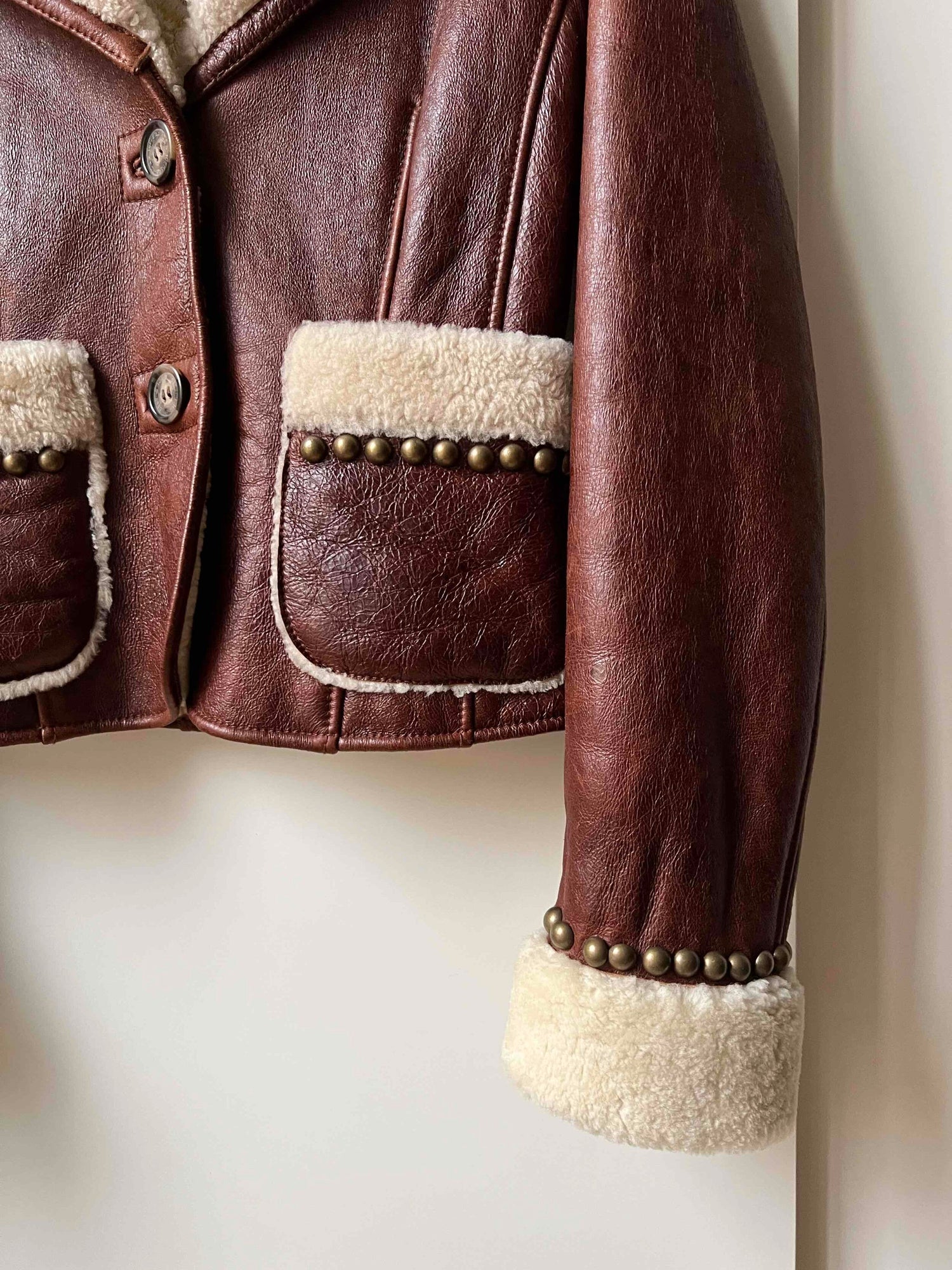 Peau lainée en cuir