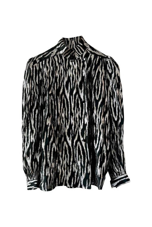 Lurex zebra print blouse