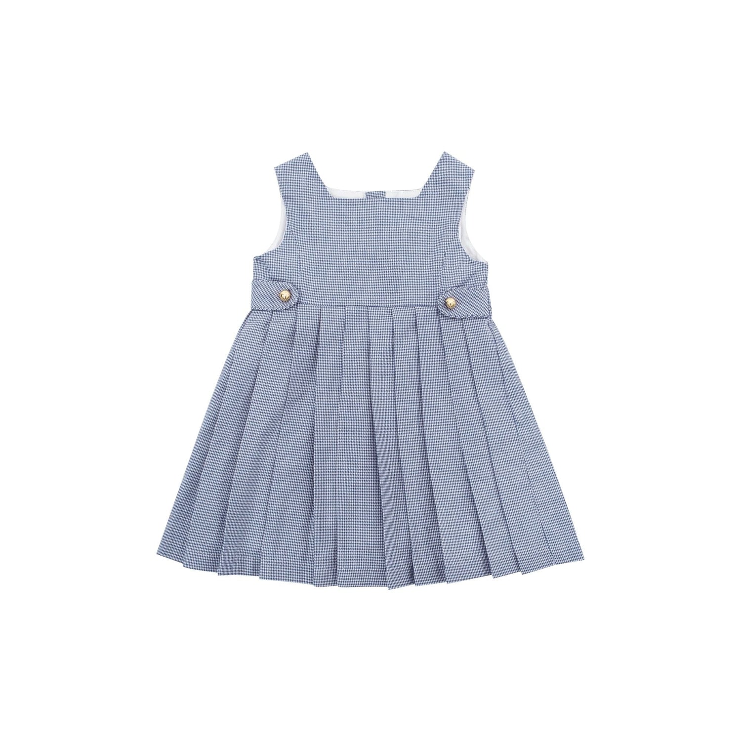 Betty, robe chasuble en pied de poule