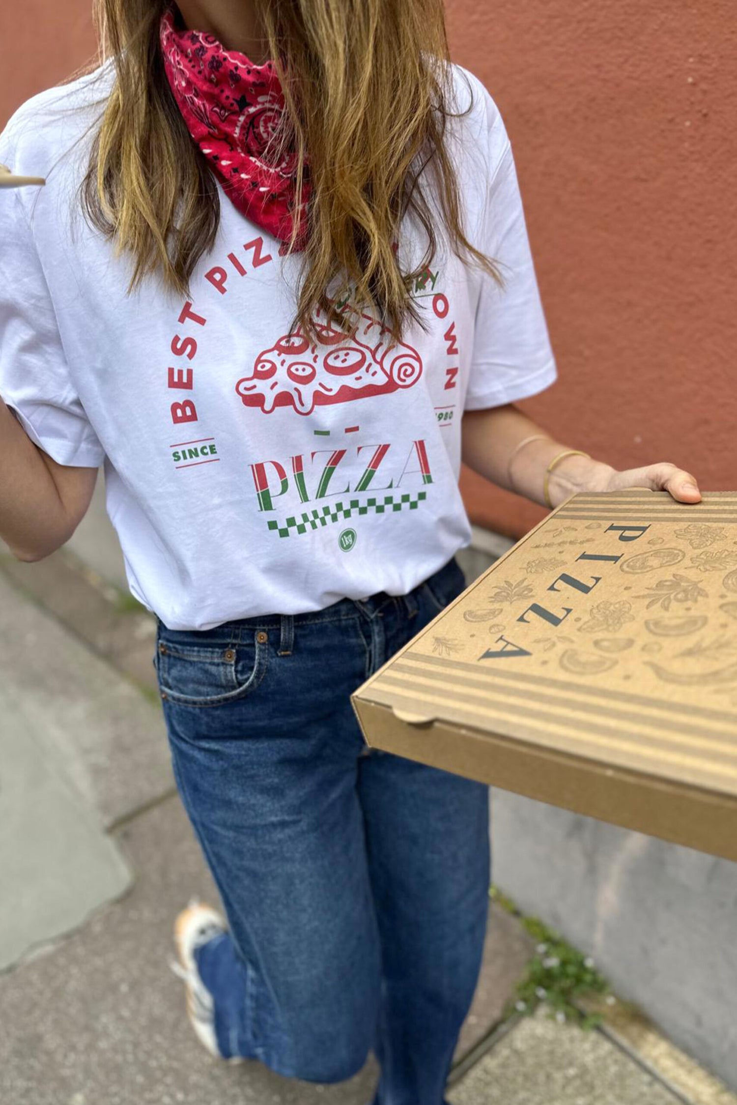 Tshirt Blanc Personnalisable Pizza