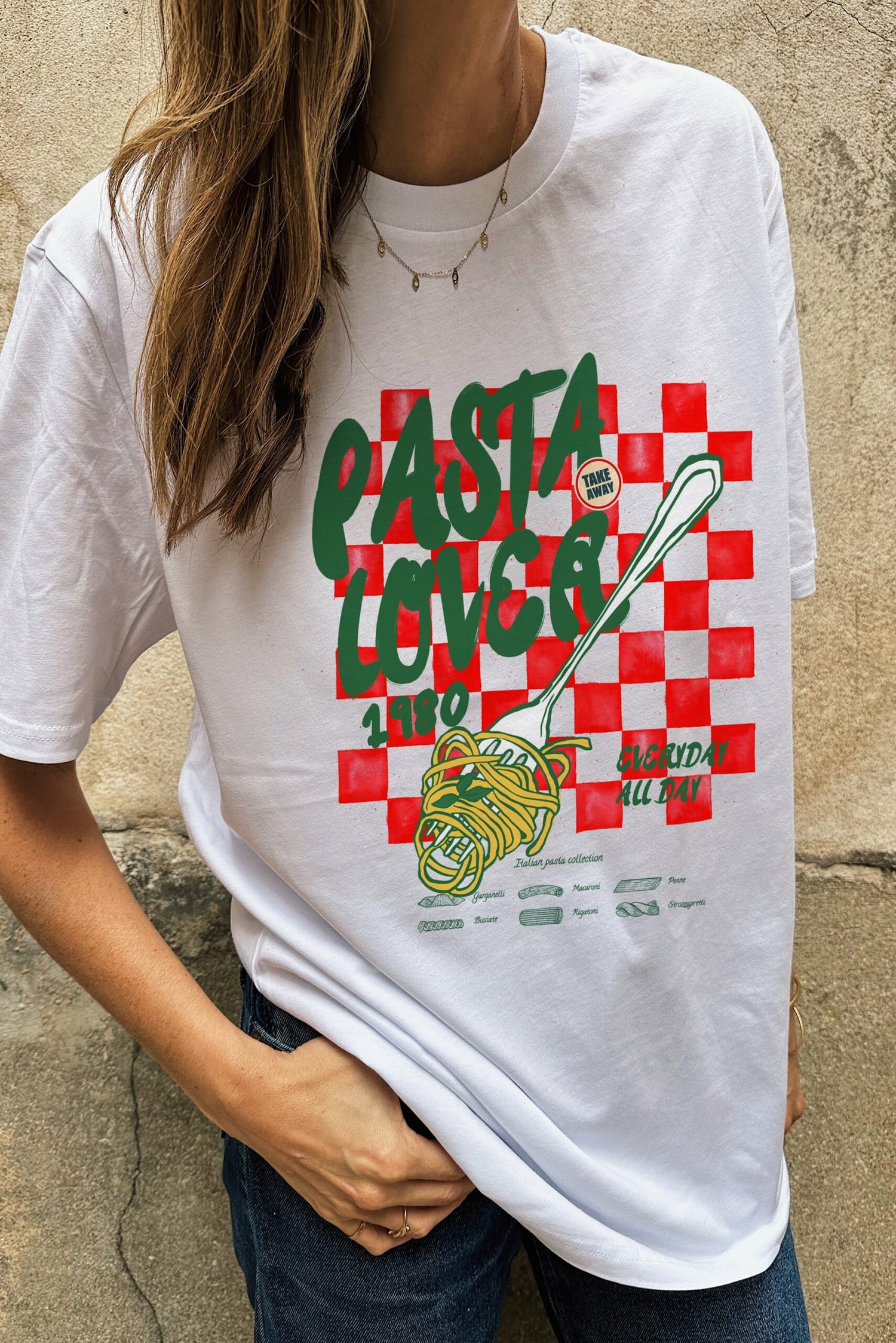 Tshirt Blanc Personnalisable Pasta Lover