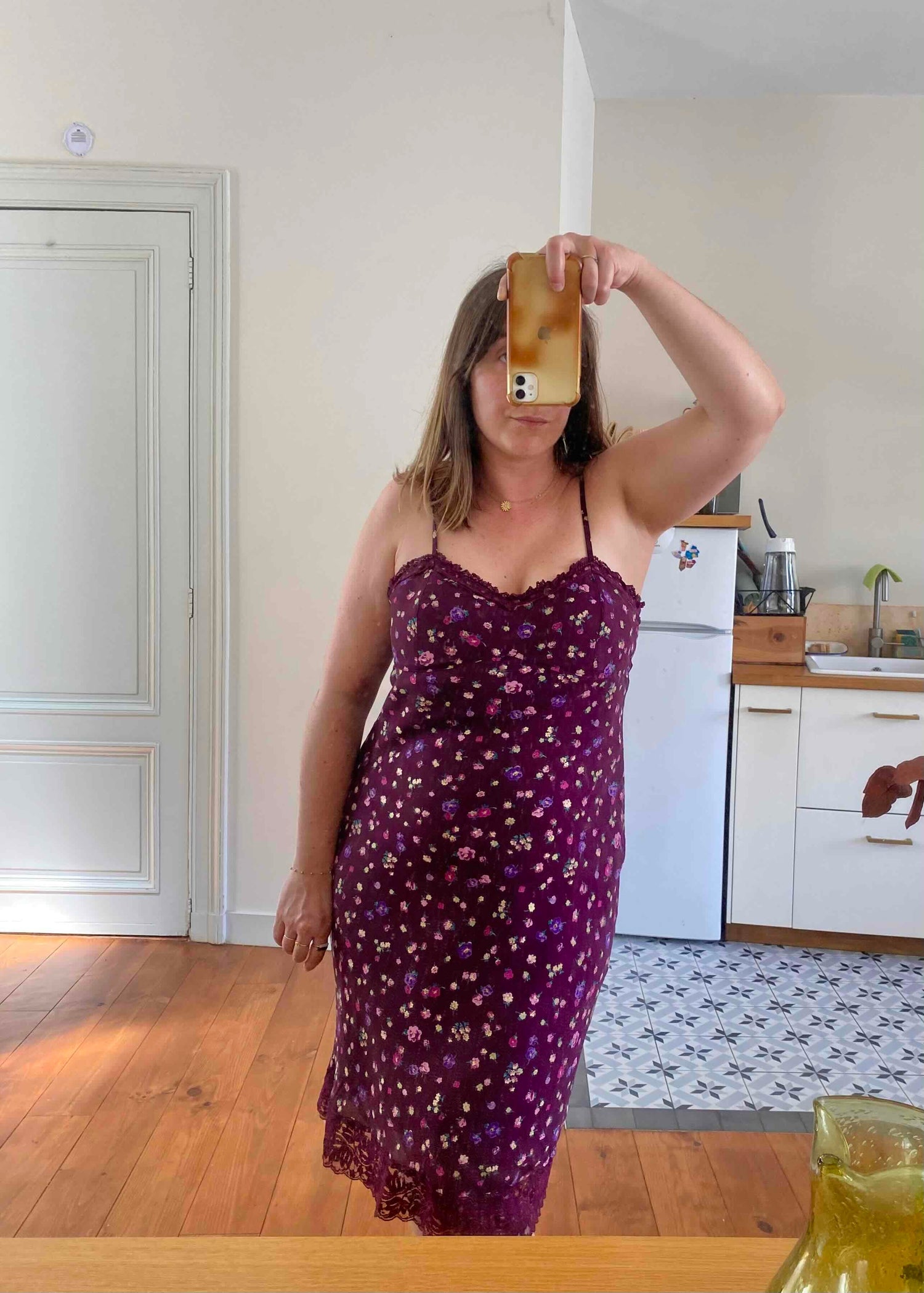 Floral print nightgown
