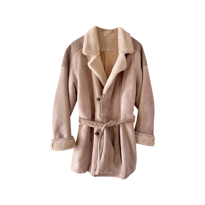 Manteau en peau lainée