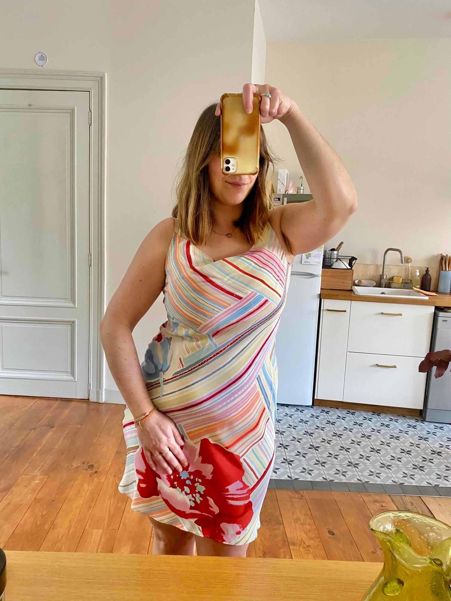 Silk mini dress