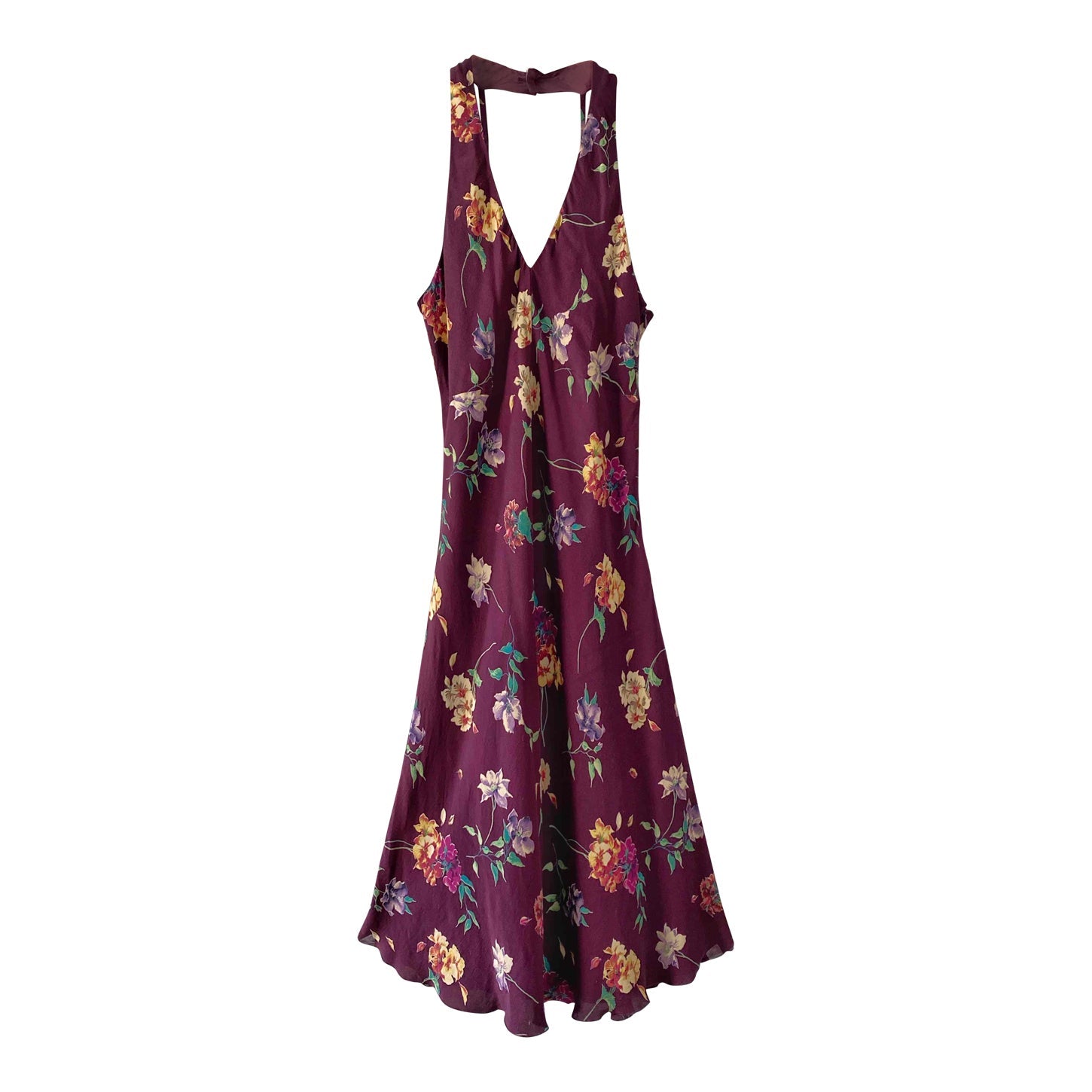 Floral backless dress