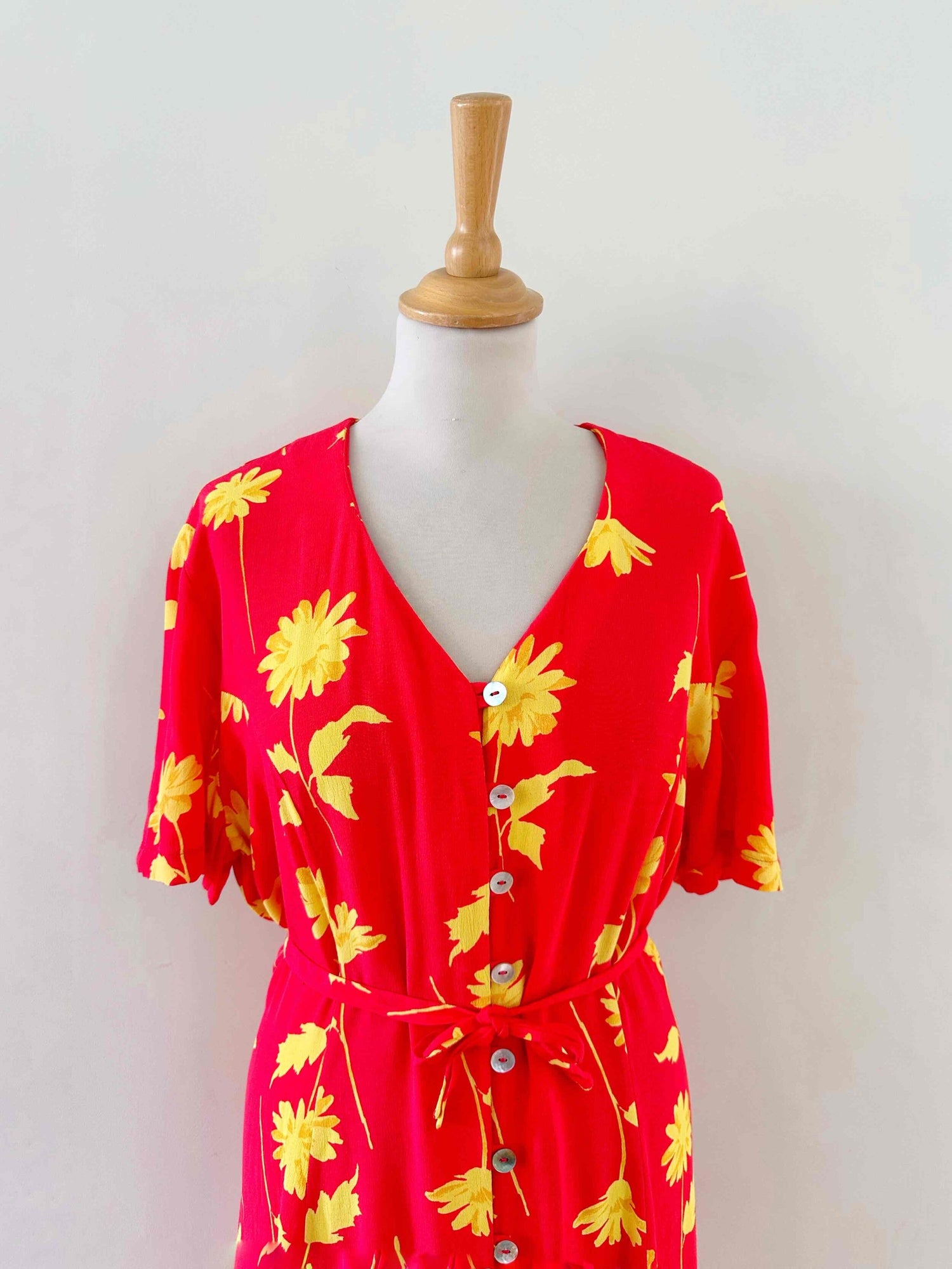 Button-up floral dress