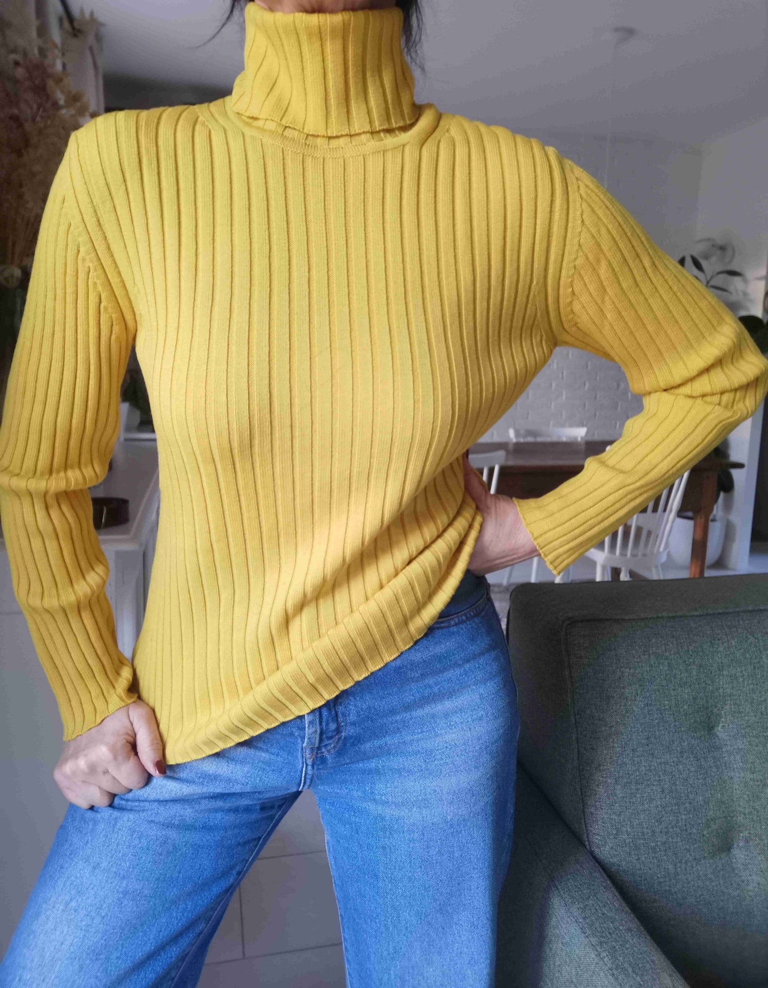 Wool turtleneck sweater