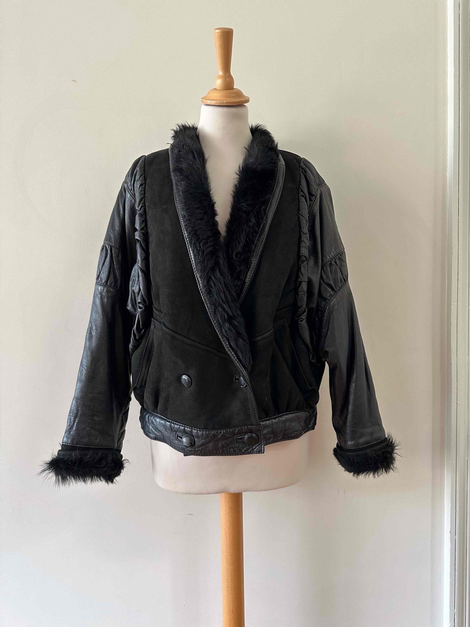 Wool-lined bomber jacket