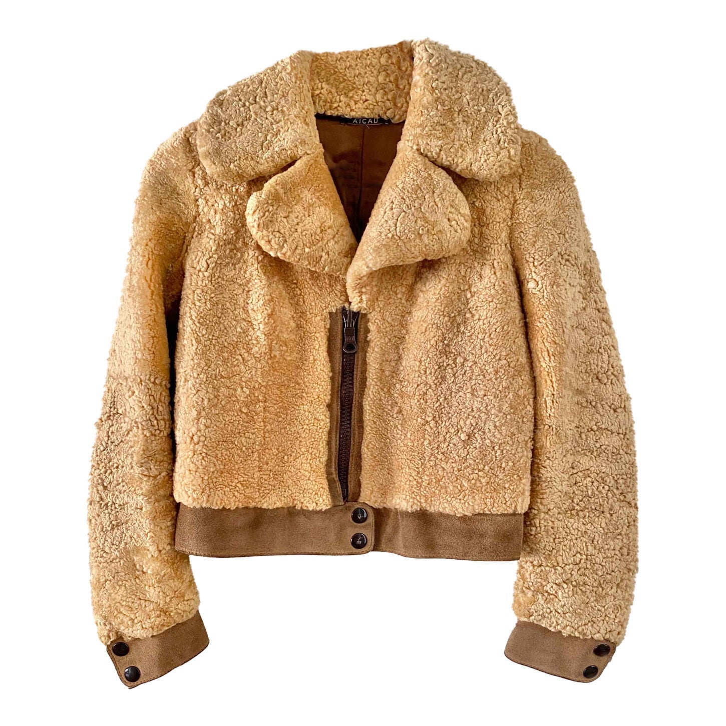 Wool-lined leather jacket