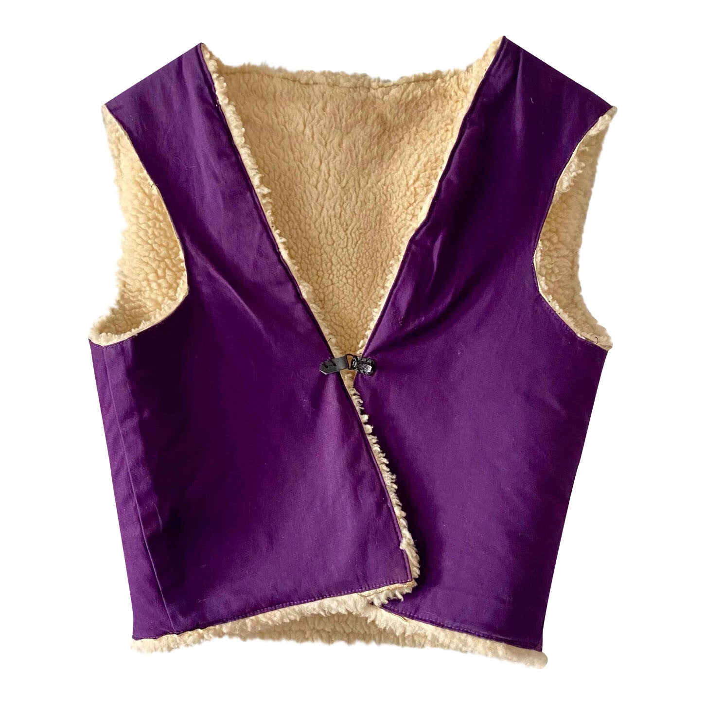 Reversible sheepskin vest
