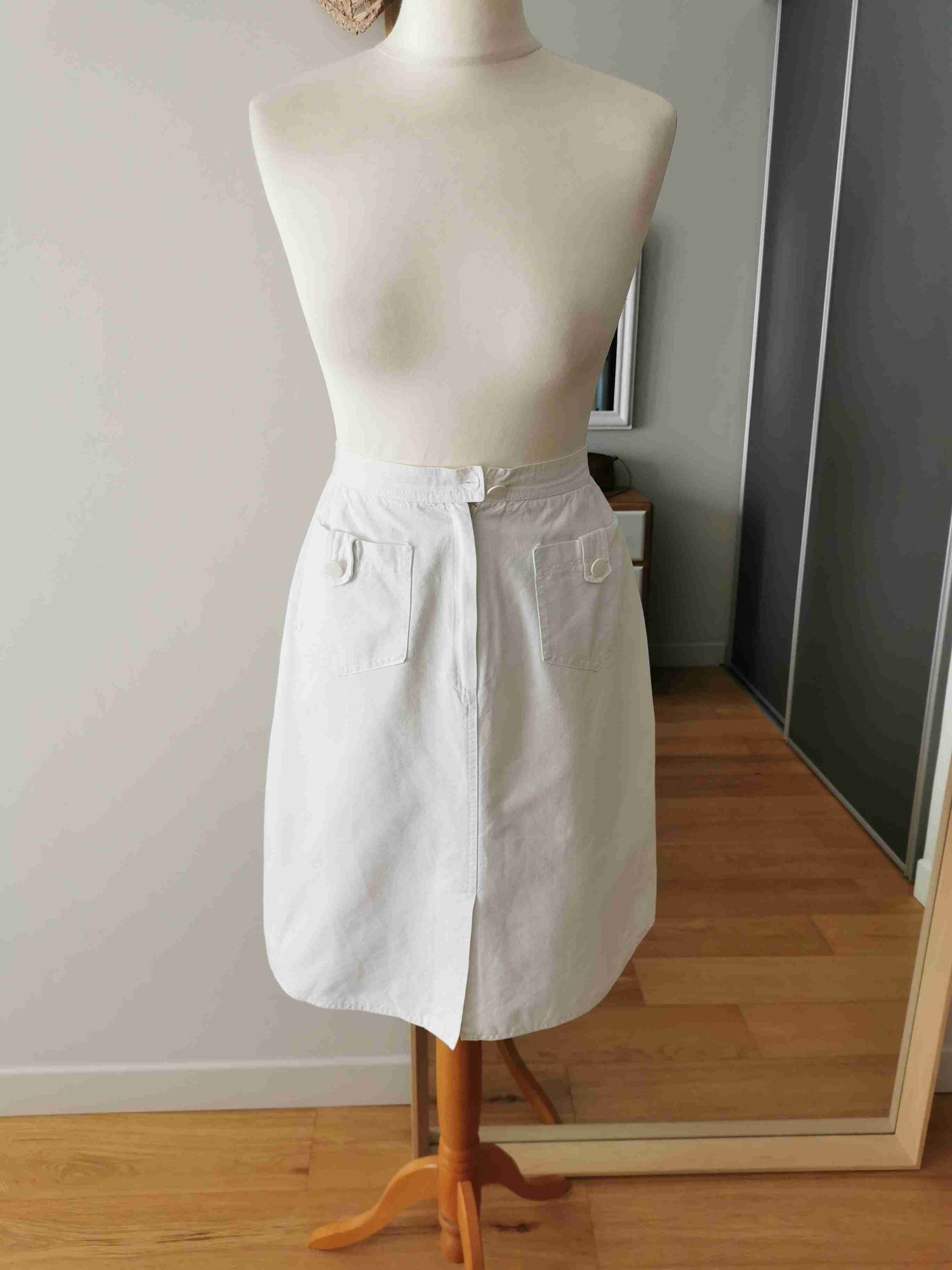 Cotton A-line skirt