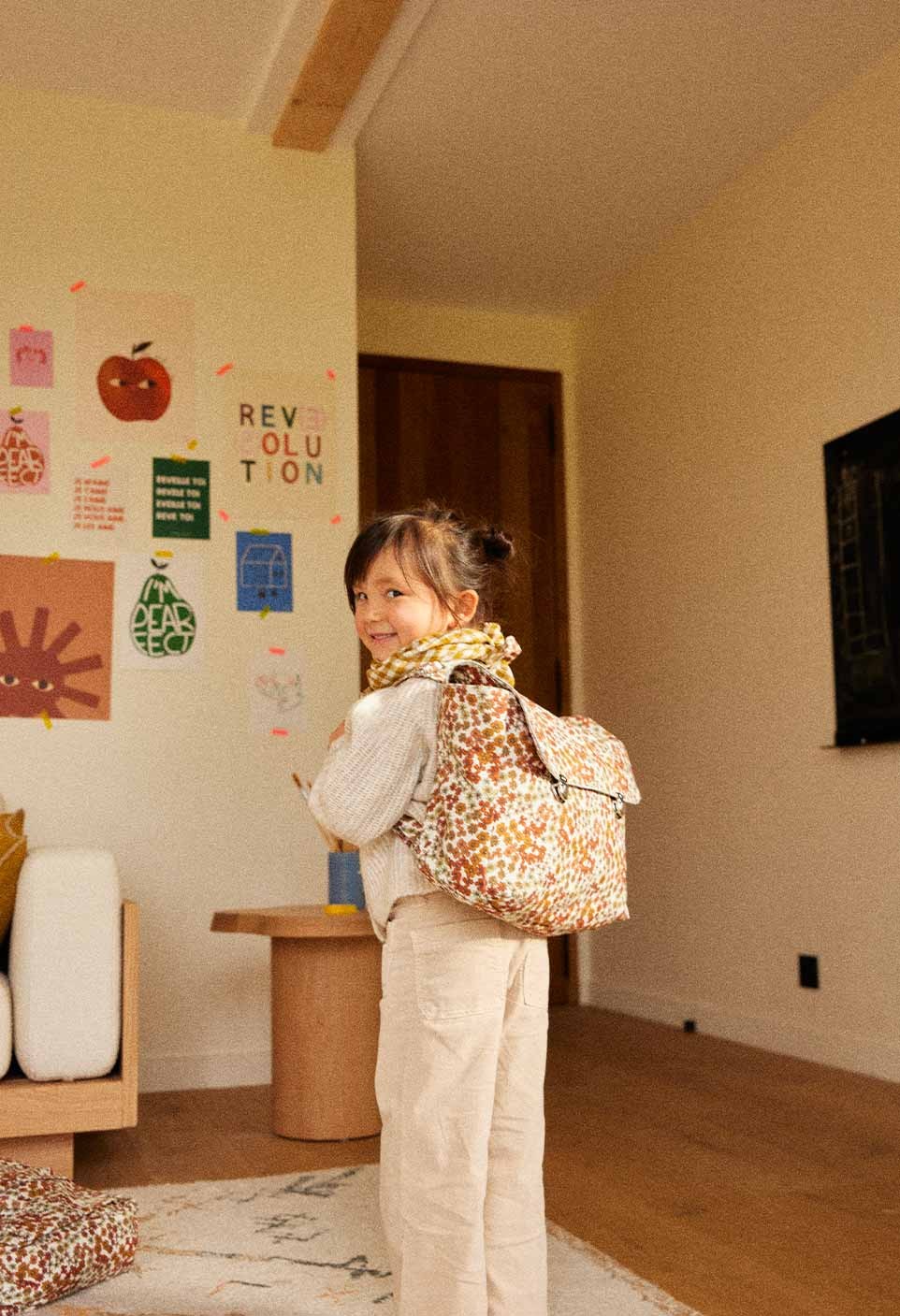 Cartable Flower Bois De Rose