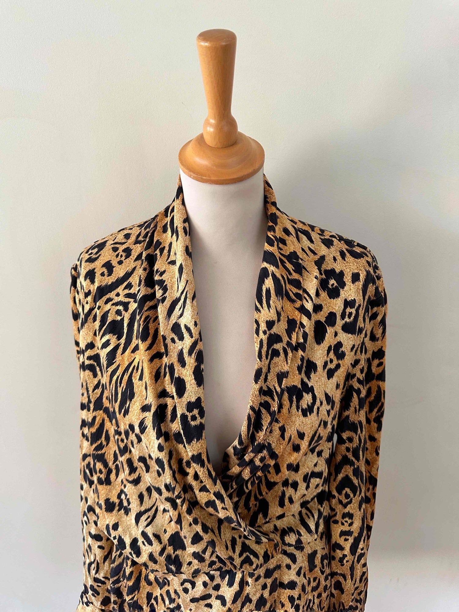Leopard print silk camisole
