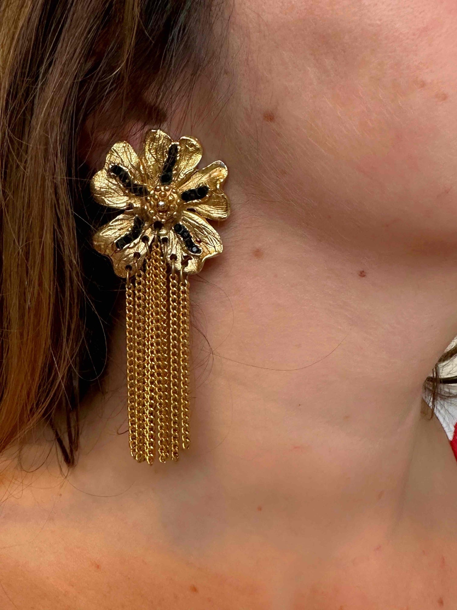 Boucles d'oreilles clips strass