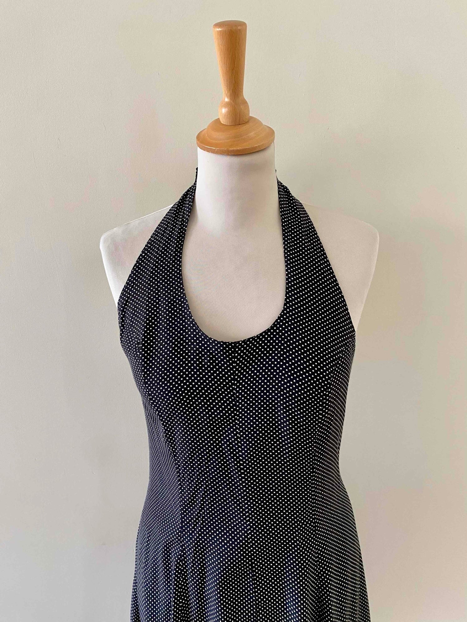 Backless polka dot dress