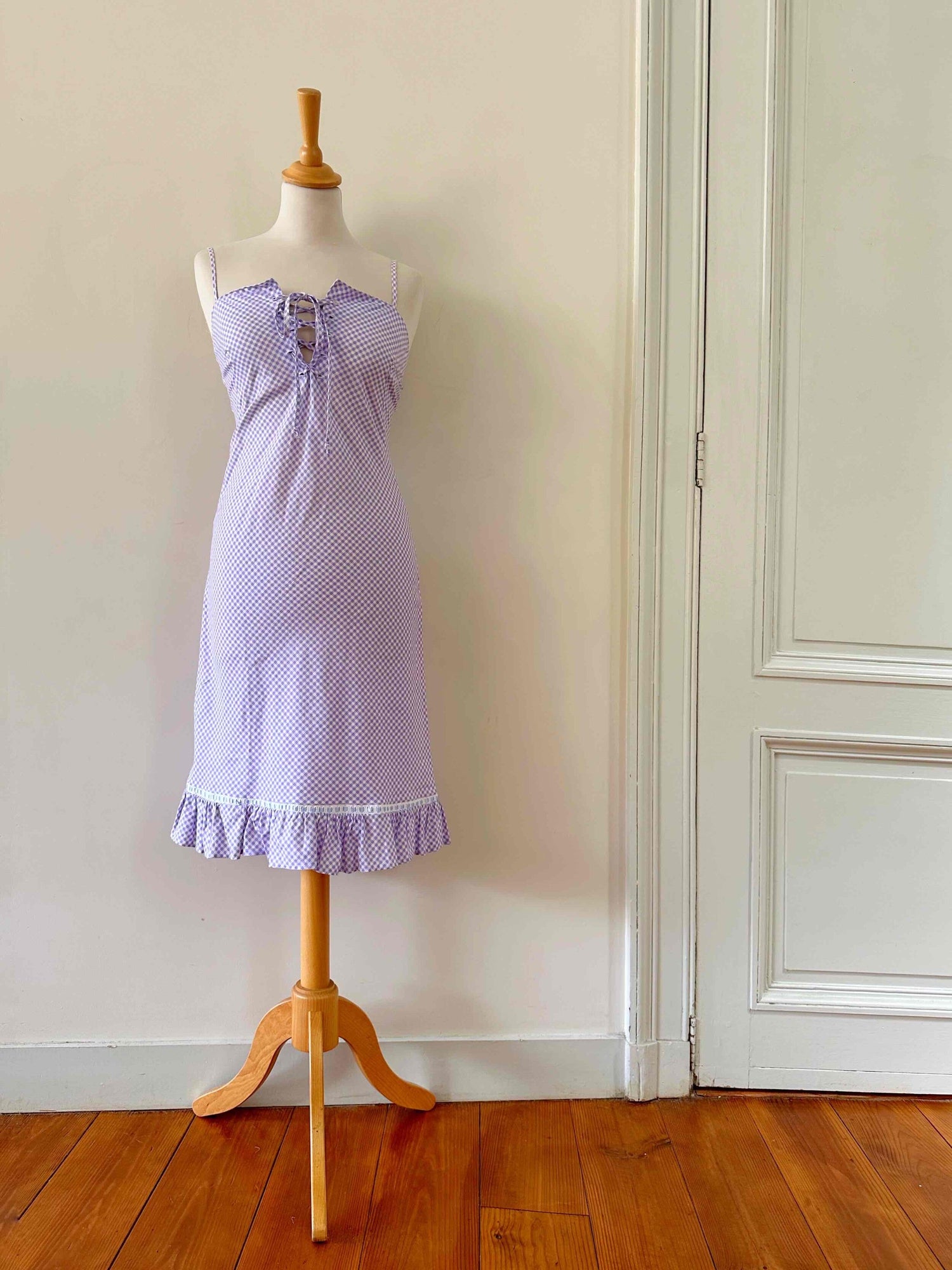 Vichy print nightgown