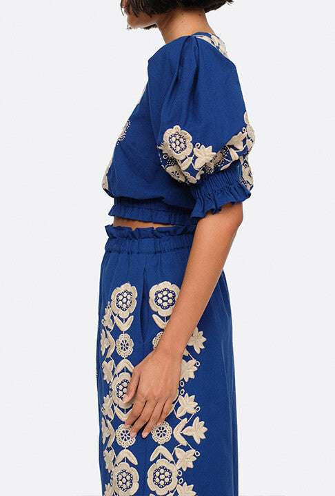 Blouse Sea Ny – Bleu moyen