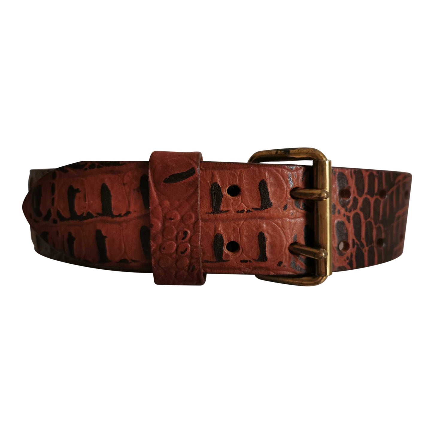 Ceinture en cuir imprimé