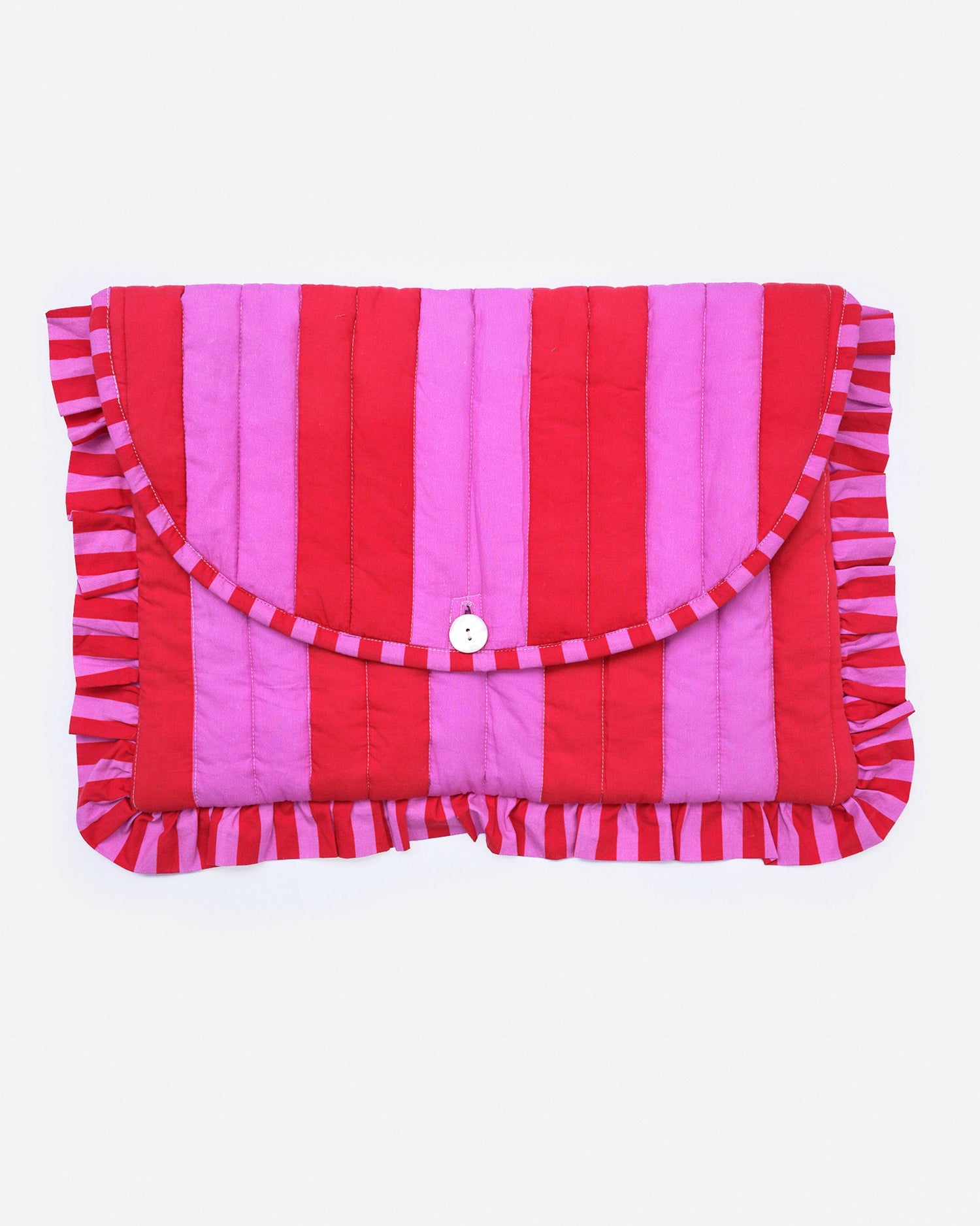 Cerise & Fuchsia Wide Stripe Laptop Cover