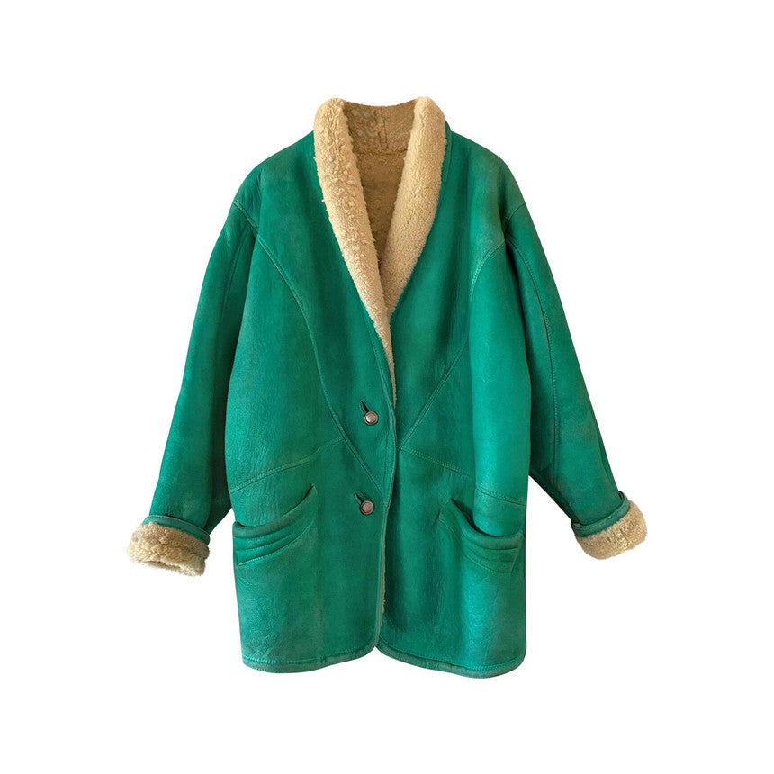 Manteau en peau lainée