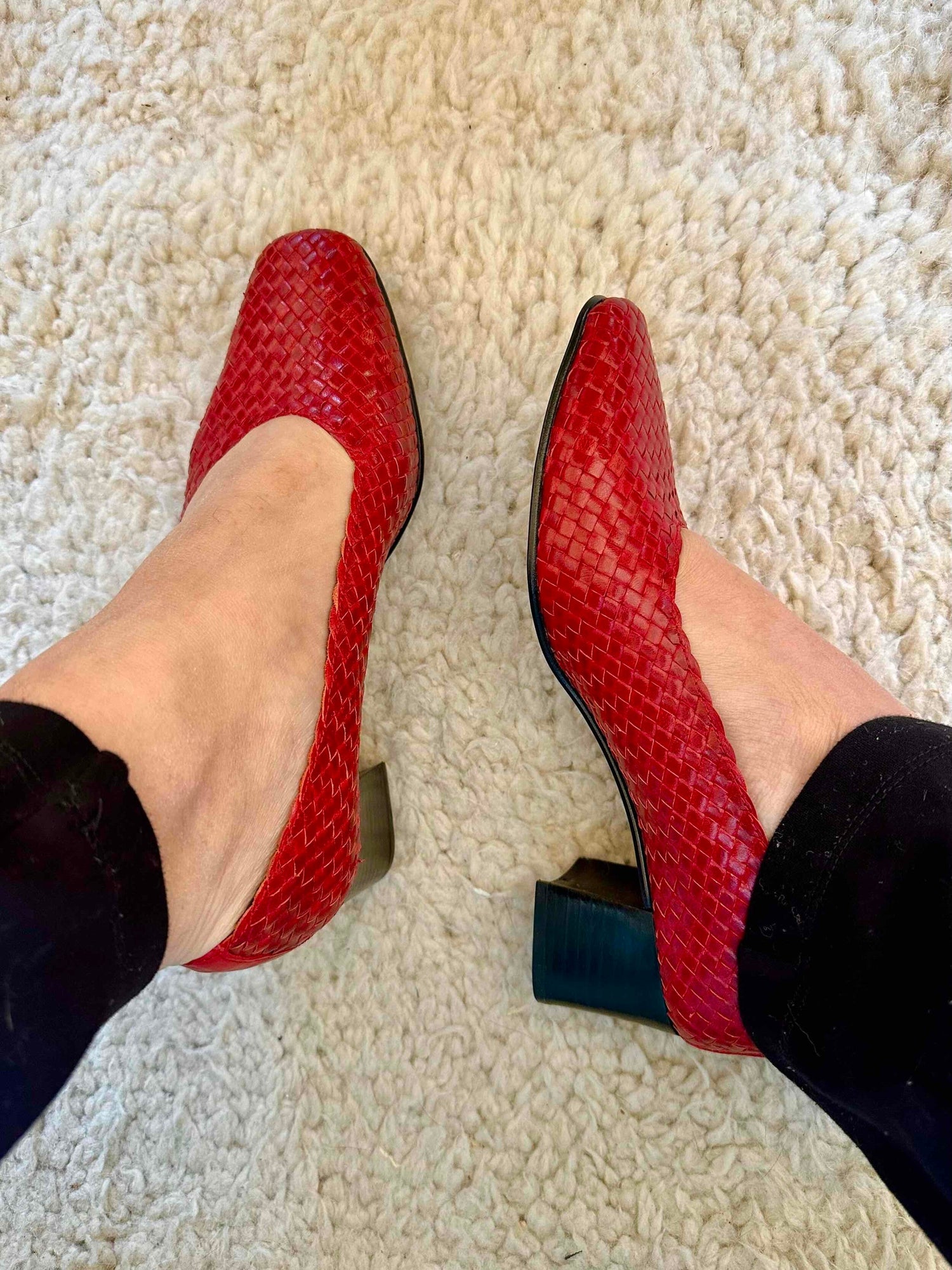 Leather ballet flats