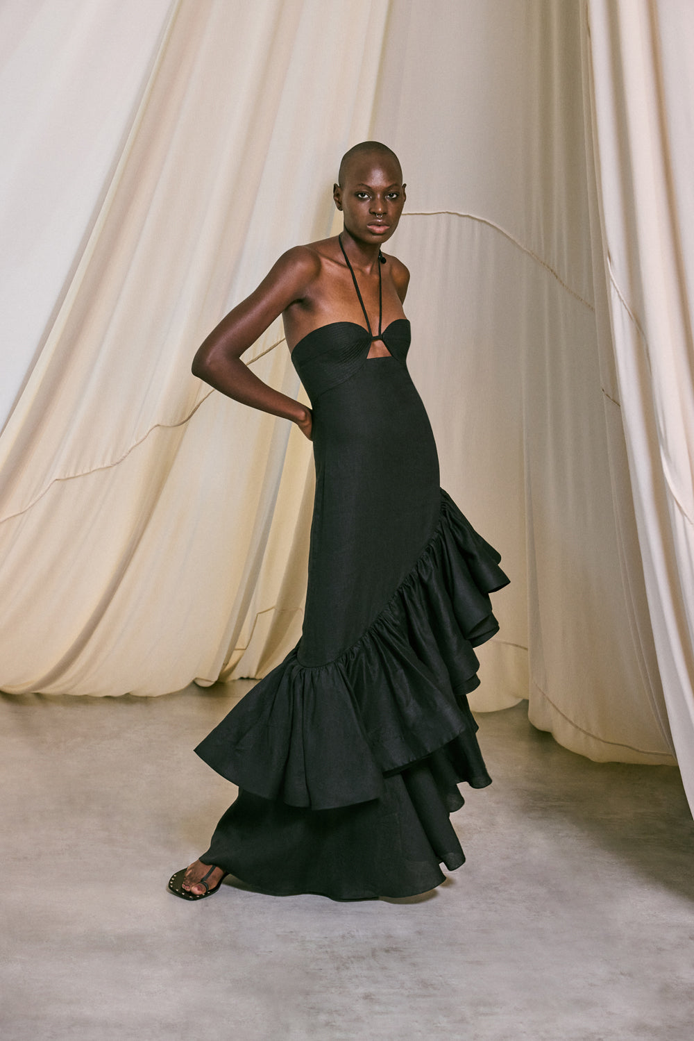 Changing Season Dress in Black - Johanna Ortiz