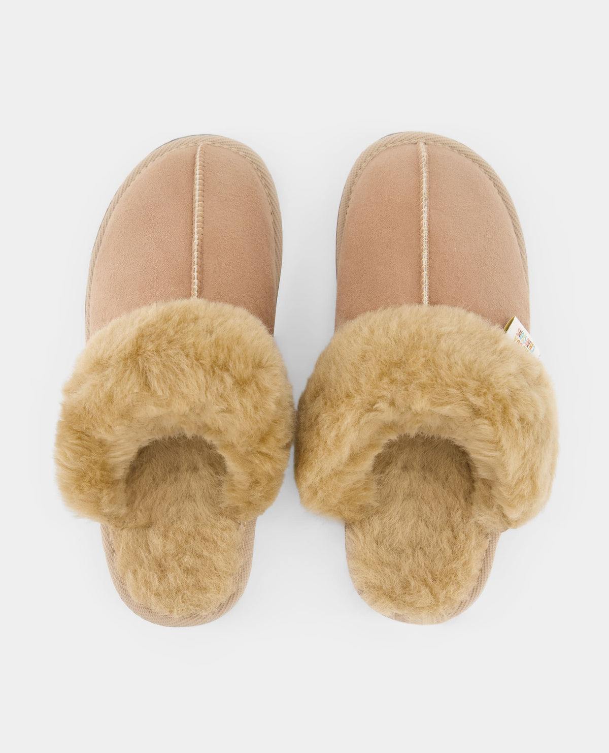 chaussons fourrés mouton femme face