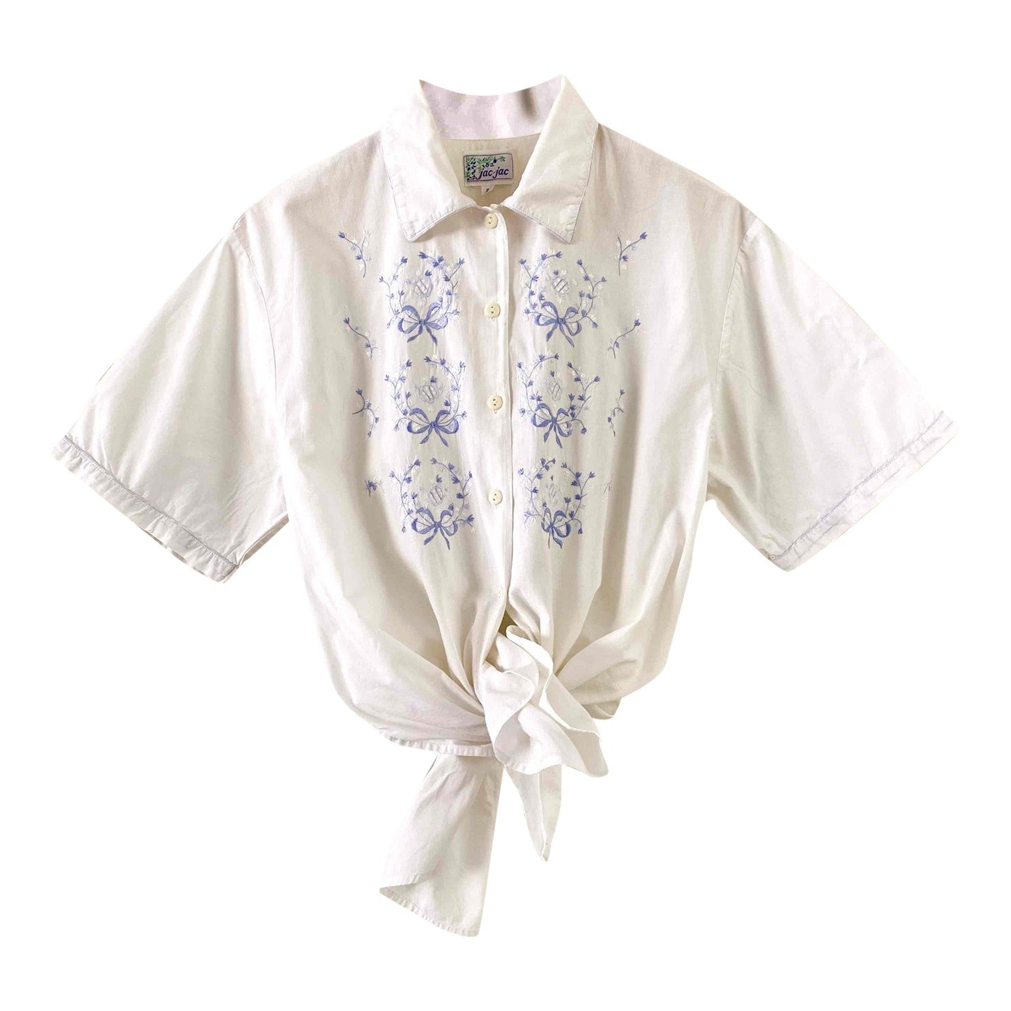 Embroidered floral shirt