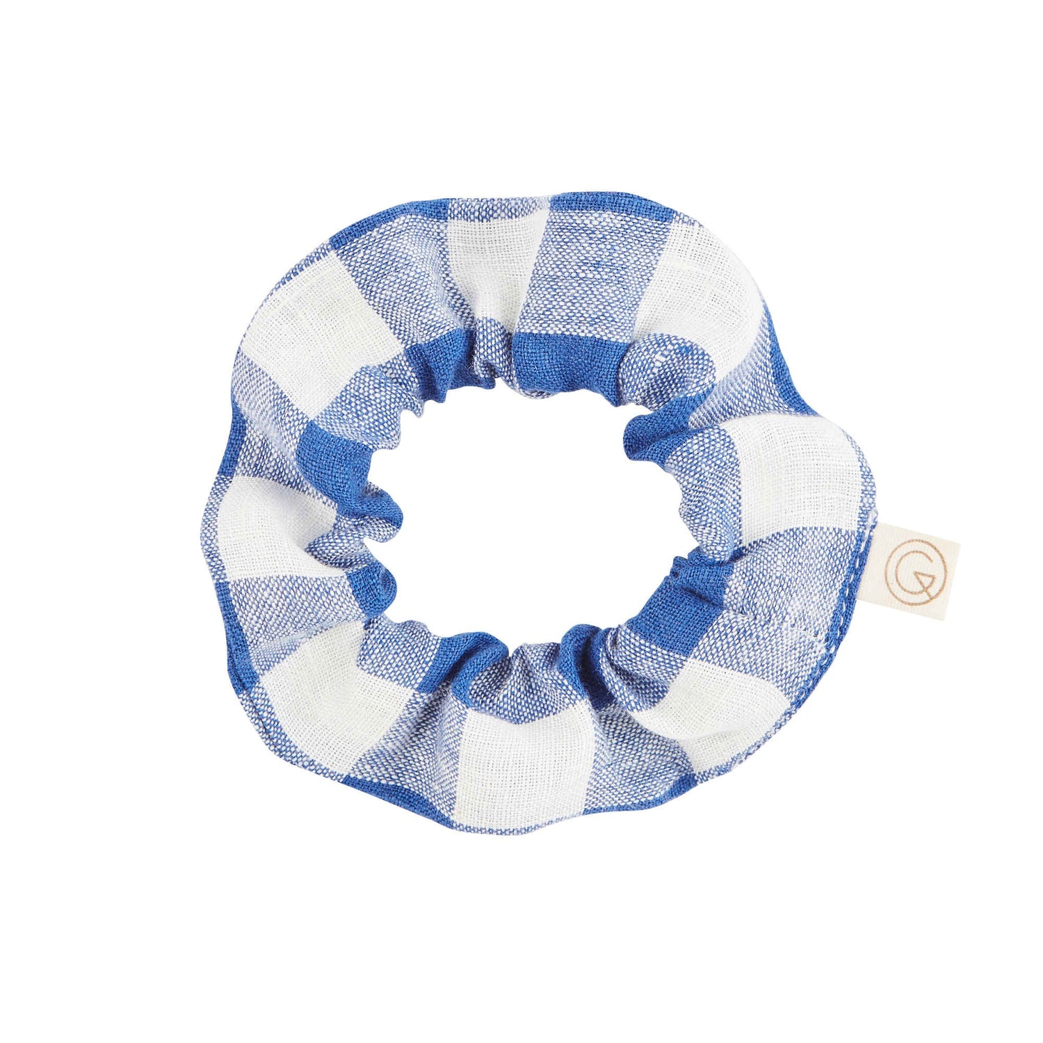 Chouchou En Lin Vichy Xl Bleu