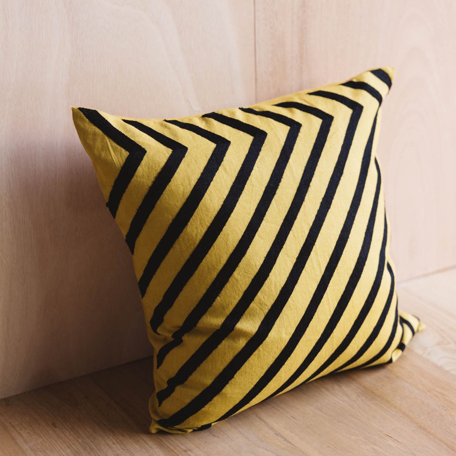 Housse De Coussin New York Cumin/Black 50 X 50 Cm