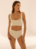 Culotte Haute Cream Lines Ecrue
