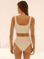 Culotte Haute Cream Lines Rayée