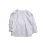 Cyril, blouse en twill de coton blanc