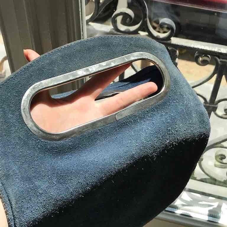Suede handbag