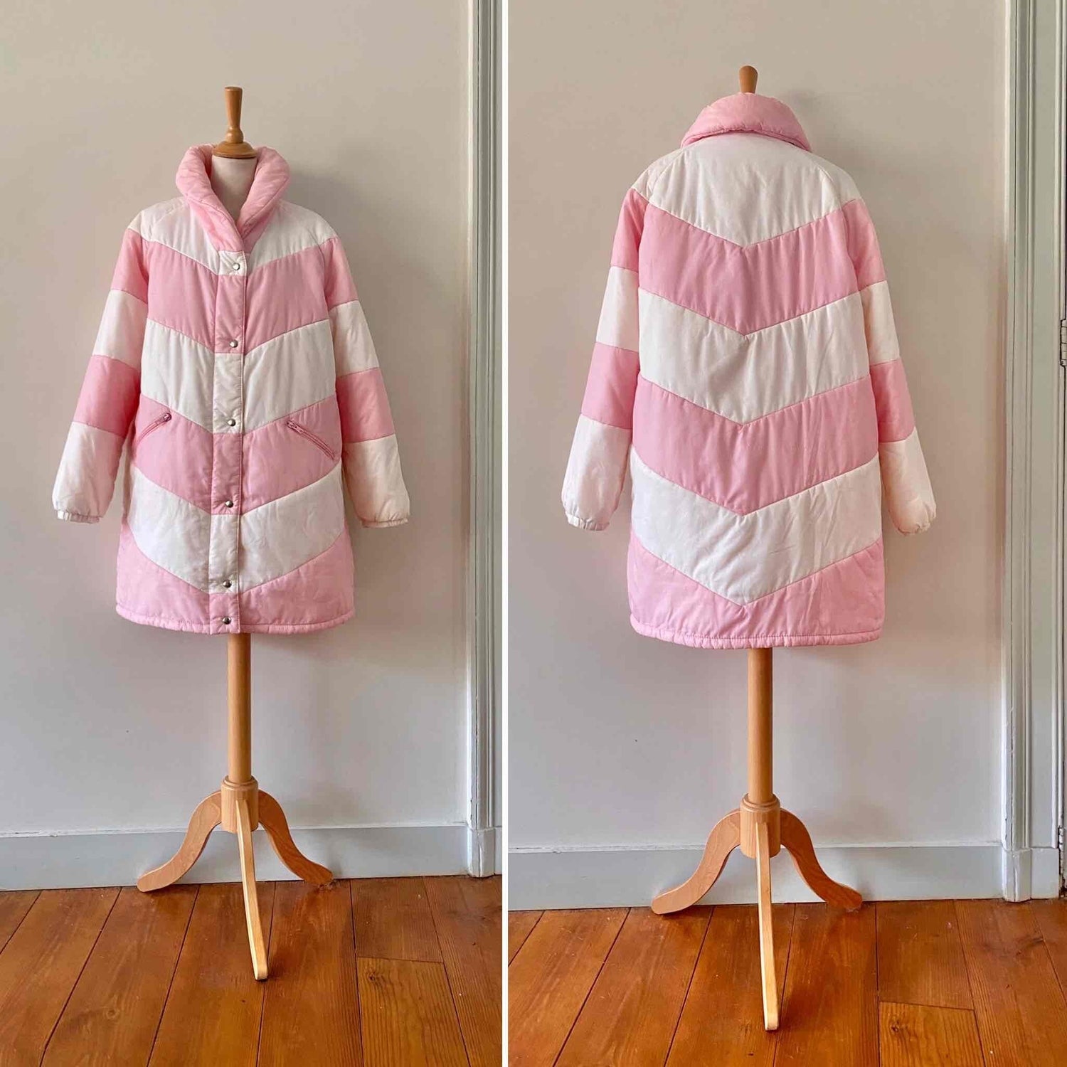 Patchwork down jacket