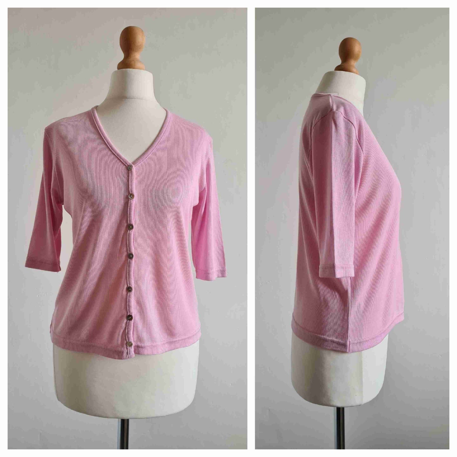 Top boutonné en maille