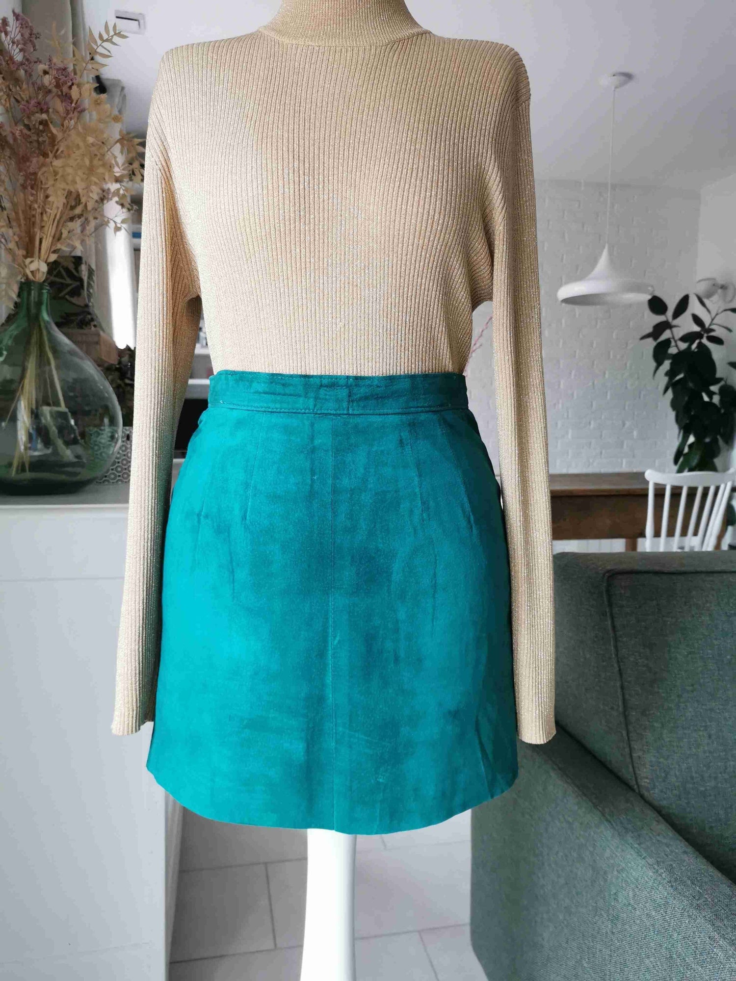 Suede skirt