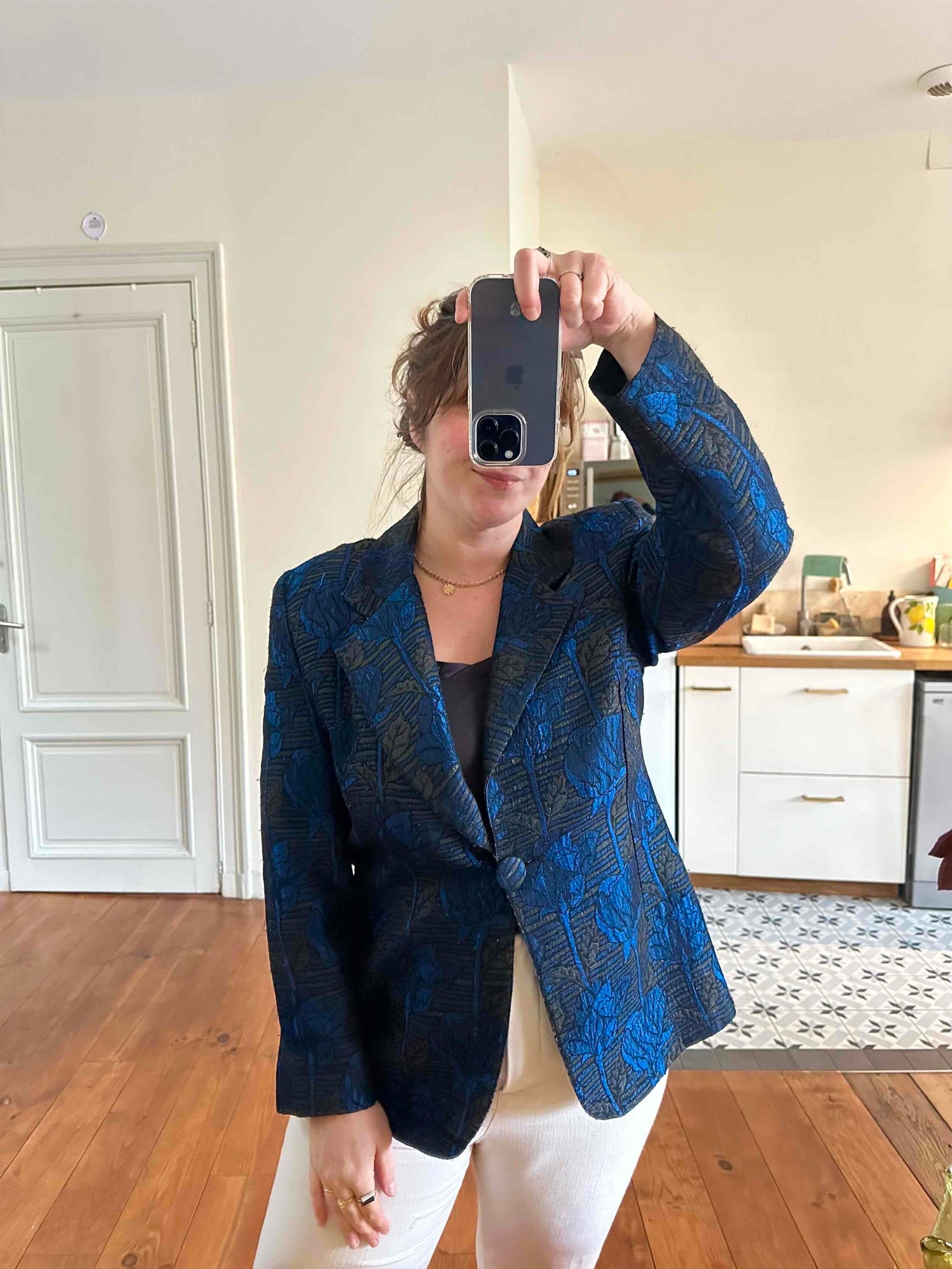 Blazer en jacquard lurex