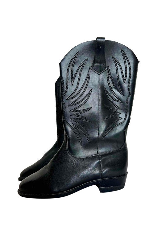 Leather cowboy boots