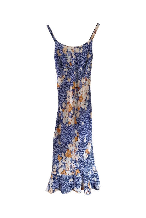 Leopard print dress with flowers