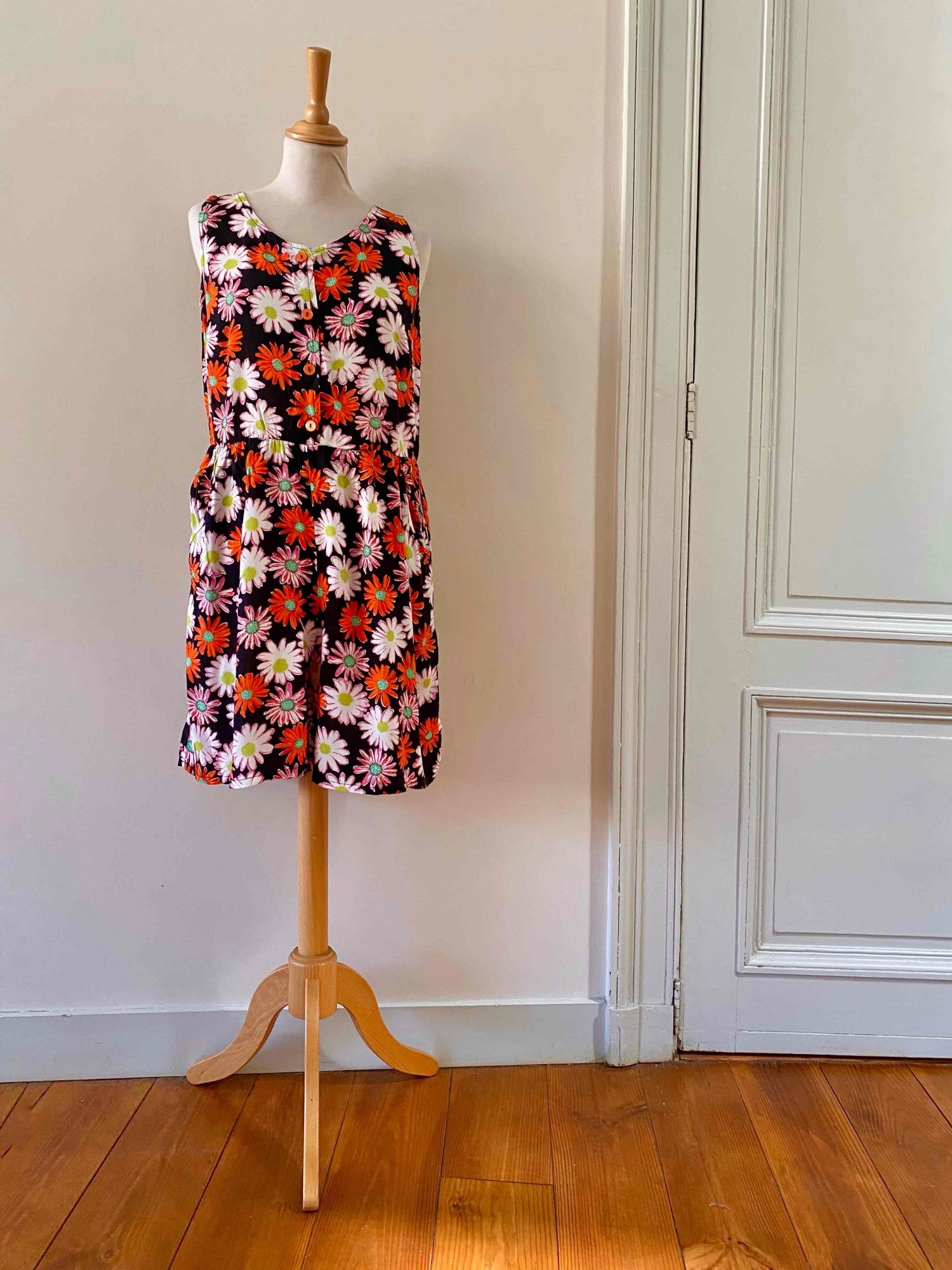 Combishort à fleurs