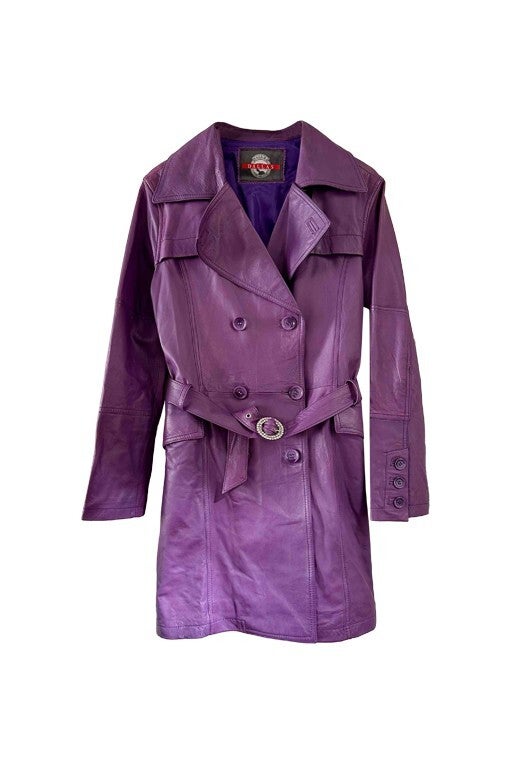 Trench-coat en cuir