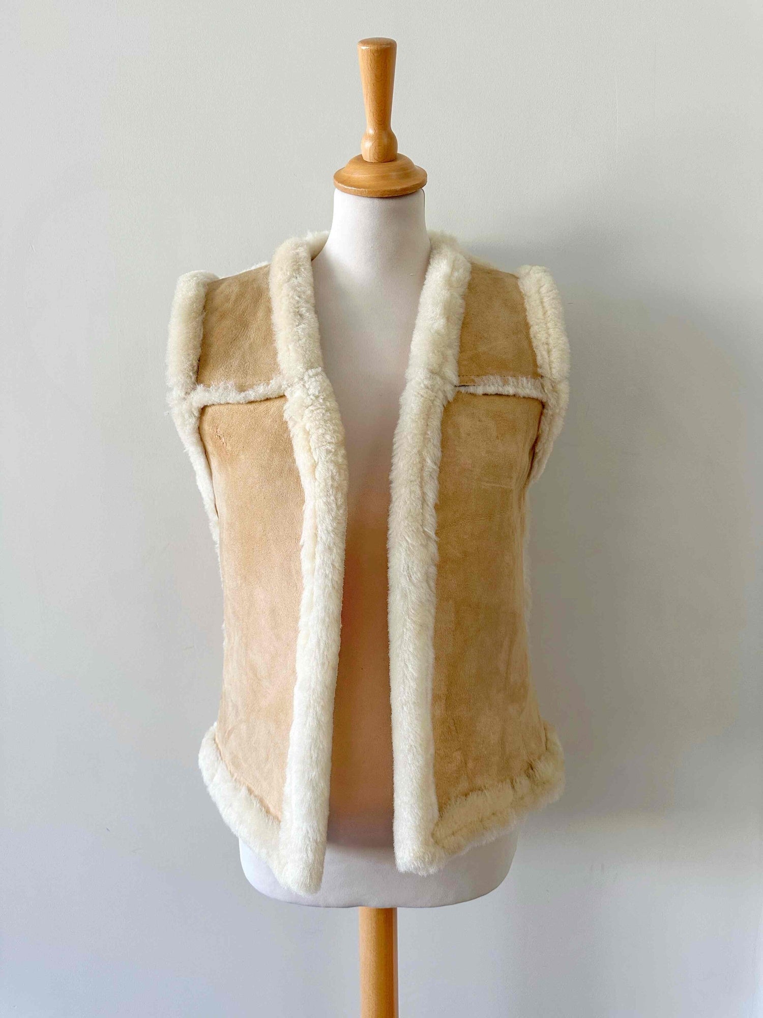 Wool-lined leather vest