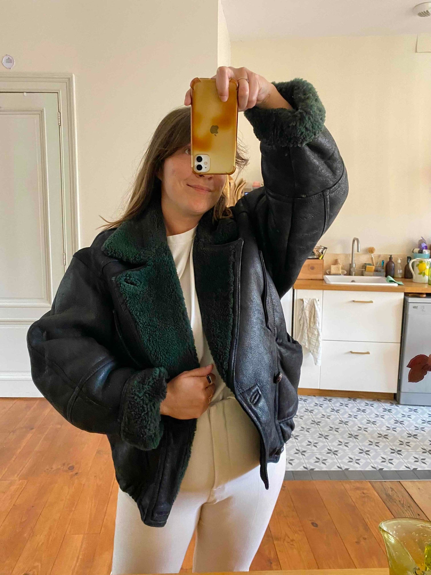 Bombardier peau lainée