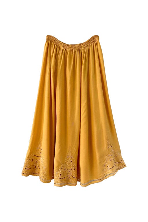 Embroidered long skirt