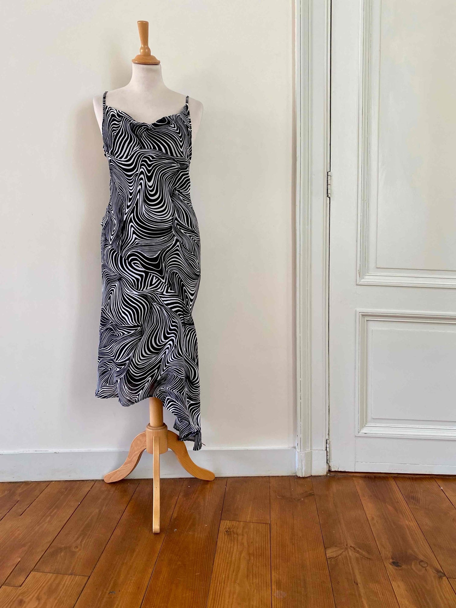 Zebra print midi dress