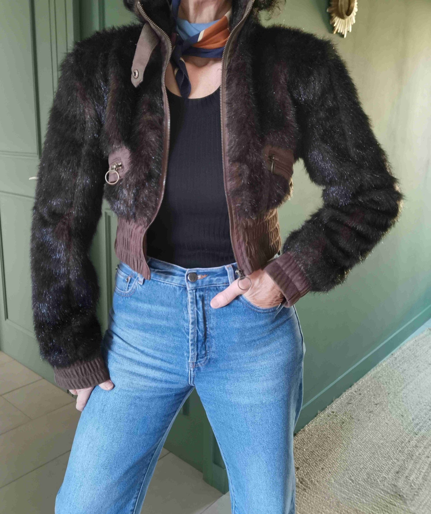 Veste en fausse fourrure